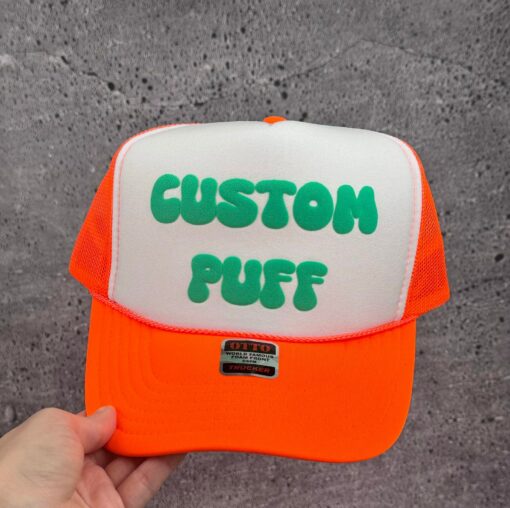 Customizable Headwear Design Your Own Puff Print, Foam, Mesh Trucker, High Crown, and Metallic Hats - Image 6