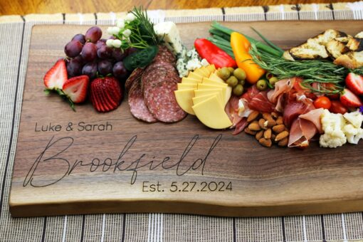 Personalized Extra Large Charcuterie Board Engrave Your Memories on a Live Edge Walnut Masterpiece - Image 5
