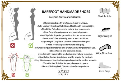 Embrace Freedom and Comfort Handmade Leather Barefoot Shoes with Zero Drop and Wide Toe Box - Image 6