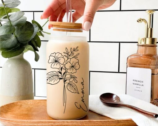 Personalized Birth Flower Tumbler A Timeless Gift for Her - Image 3