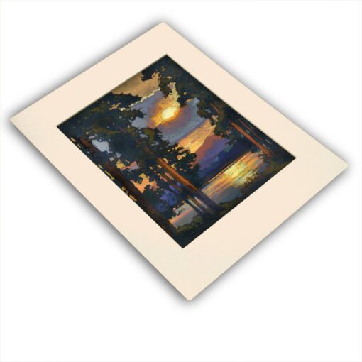 Across the Tranquil Lake A Serene Landscape Painting by Jan Schmuckal - Image 3
