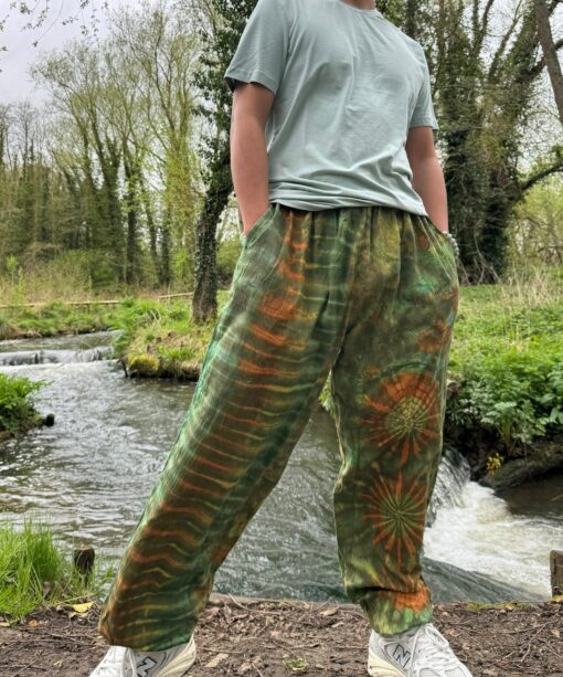 Groovy Tie-Dye Chilled Pants Unisex Hippie Harem Dungarees for Yoga, Festivals, and Boho Vibes - Image 5