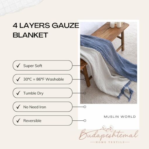 Breezy Summer Bedspread Snuggle in Organic Cotton Comfort for a Restful Night's Sleep - Image 2