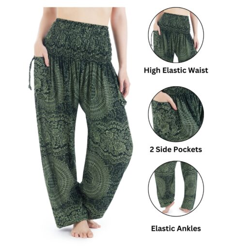 Flowy Boho Harem Yoga Pants Comfy Hippie Loungewear for Women - Image 5