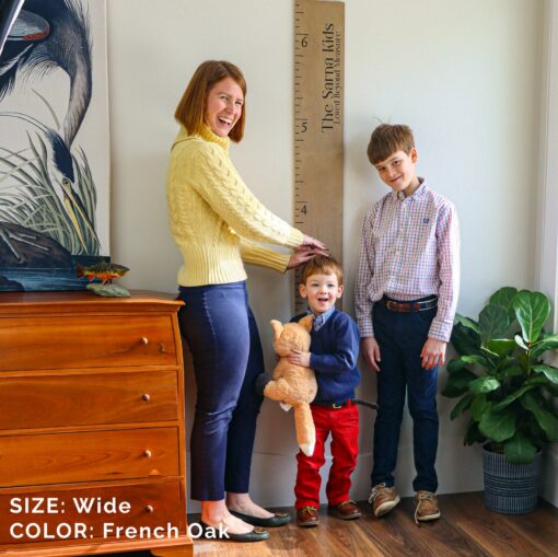 Farmhouse Boho Wooden Growth Chart Track Your Family's Journey with Rustic Charm - Image 2