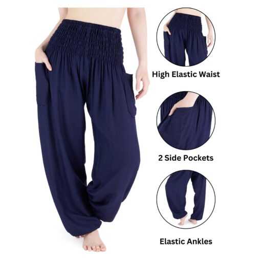 Flowy Boho Harem Pants Embrace Bohemian Chic for Yoga, Relaxation, and Style - Image 6