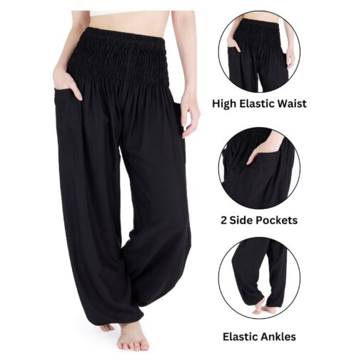Flowy Boho Harem Pants Embrace Bohemian Chic for Yoga, Relaxation, and Style - Image 6