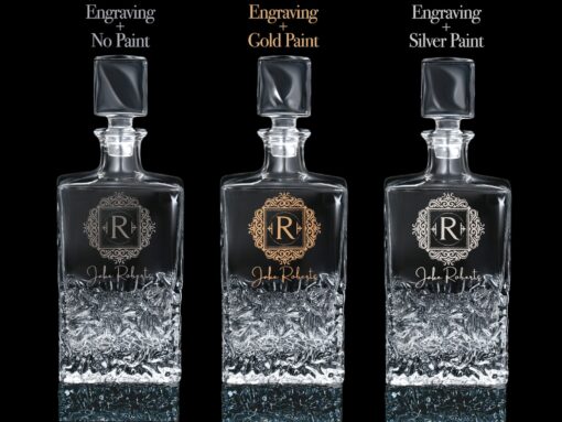 Personalized Whiskey Decanter Set Premium Engraved Groomsmen Gifts with Complimentary Gift Boxes - Image 2
