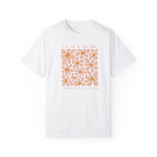 Boho Christian T-Shirt Embrace God's Daily Renewal with "His Mercies Are New Every Morning - Image 4