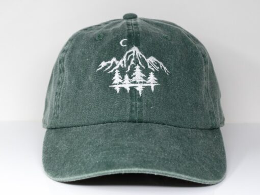 Embroidered Mountain Forest Baseball Cap Escape into Nature's Embrace - Image 2