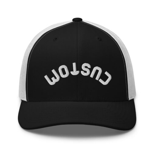 Personalized Upside-Down Text Trucker Hat Express Yourself with Style - Image 3