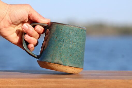 Immerse in the Ocean's Embrace Handmade Sea Turtle Sanctuary Pottery Mug for Marine Enthusiasts - Image 4