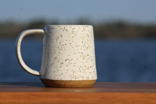 Unleash the Tropics Handcrafted Monstera Leaf Mug by Salt of the Earth Pottery - Image 3