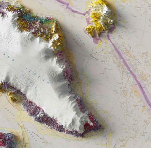 Unveiling America's Grandeur 3D Geological Terrain Map Poster for an Immersive Exploration - Image 4