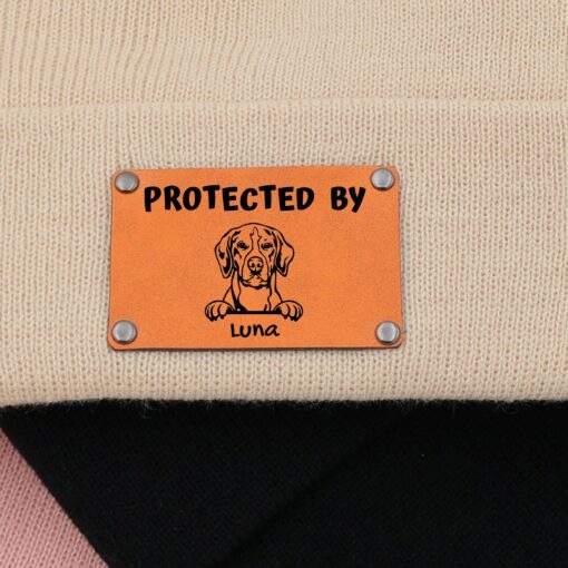Personalized Baby Beanie with Vegan Leather Name Patch A Unique and Thoughtful Gift for Little Ones - Image 4