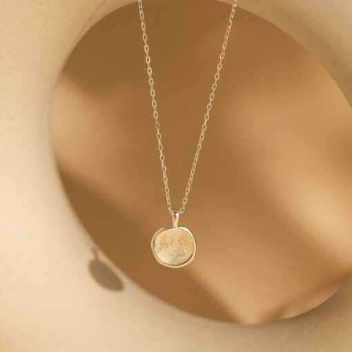 Personalized Fingerprint Necklace Cherished Memories Engraved in Sterling Silver - Image 5