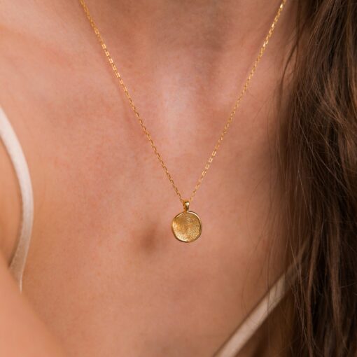 Personalized Fingerprint Necklace Cherished Memories Engraved in Sterling Silver - Image 2