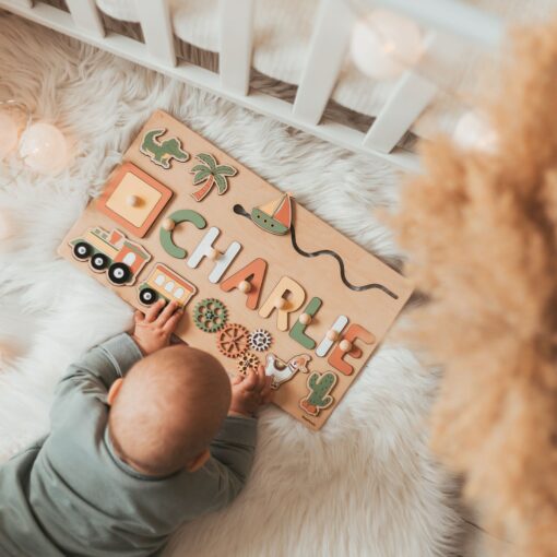 Wooden Busy Board Sensory Adventure for Curious Toddlers - Image 3