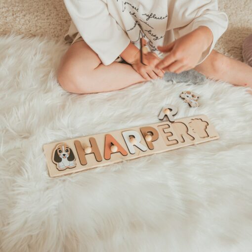 Personalized Wooden Name Puzzle A Cherished Gift for Baby Showers, First Birthdays, and Montessori Play - Image 5