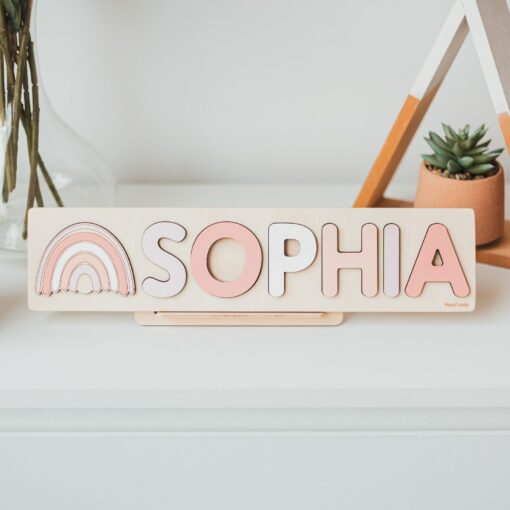 Personalized Wooden Name Puzzle Educational Montessori Toy for 1-Year-Old Boys - Image 5