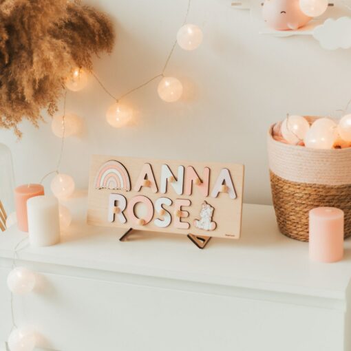 Personalized Wooden Name Puzzle A Sensory Adventure for Toddlers and a Cherished Nursery Decor - Image 2