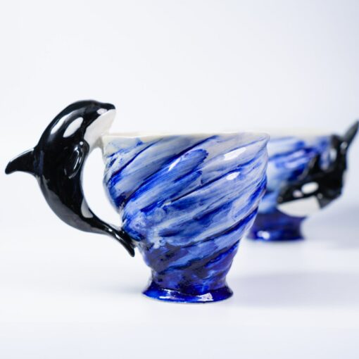 Orca Sky Blue Ceramic Mugs Dive into the Depths of Oceanic Charm - Image 4