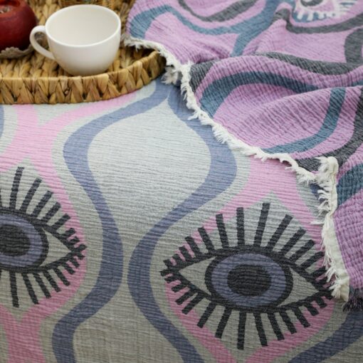 King-Size Jacquard Gauze Cotton Bedspread Elevate Your Bedroom with Boho Elegance - Image 4