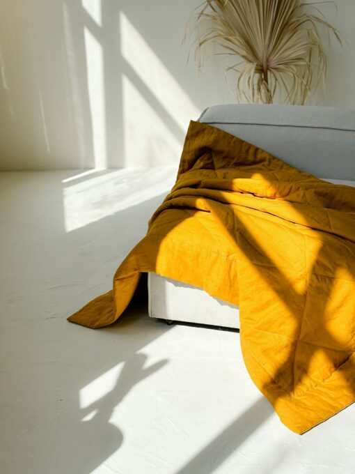 Bohemian Rhapsody Linen Quilted Bedspread for a Serene Sanctuary - Image 5