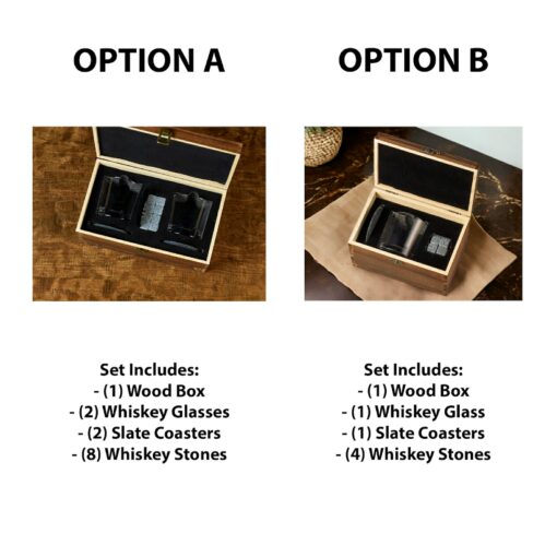 Personalized Whiskey Glasses Wood Box Set Engraved Bourbon Gifts for Special Occasions - Image 2