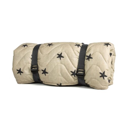 Tweedmill Newbury Quilted Picnic Blanket Waterproof, Cotton, UK-Made, Neutral Stars - Image 6