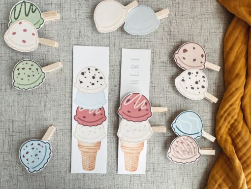 Ice Cream Builder Activity Enhance Fine Motor Skills, Preschool Pattern Learning, and Toddler Fun - Image 6