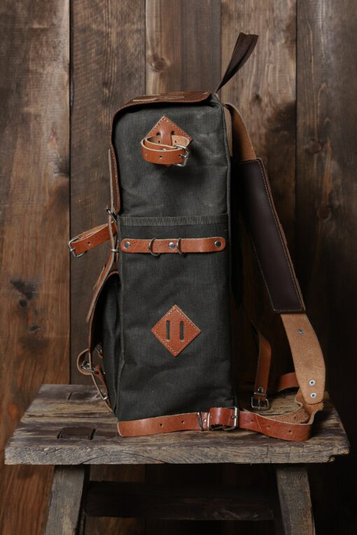 Rugged Leather Hunting Backpack Your Ultimate Outdoor Companion for Adventure and Style - Image 4