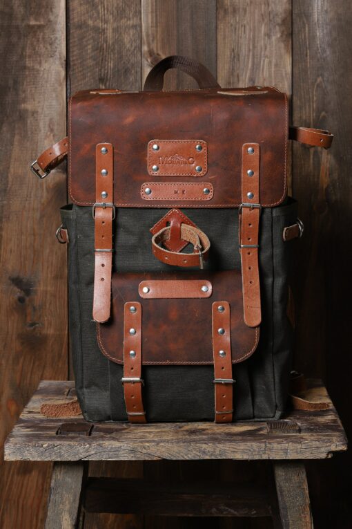 Rugged Leather Hunting Backpack Your Ultimate Outdoor Companion for Adventure and Style - Image 3