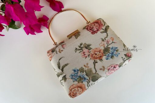 Exquisite Vintage Floral Ethnic Box Bag A Timeless Accessory for Special Occasions - Image 5