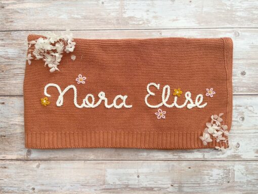 Personalized Baby Blanket Embroidered, Soft, Breathable Cotton, Perfect Gift for Newborns and Baby Showers - Image 2