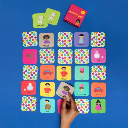Minilingo Bilingual Flashcards for Vietnamese and English Learning | Montessori-Inspired Memory Game for Kids - Image 3
