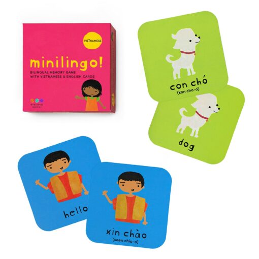Minilingo Bilingual Flashcards for Vietnamese and English Learning | Montessori-Inspired Memory Game for Kids - Image 2
