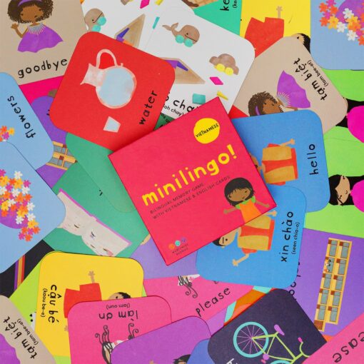 Minilingo Bilingual Flashcards for Vietnamese and English Learning | Montessori-Inspired Memory Game for Kids - Image 4