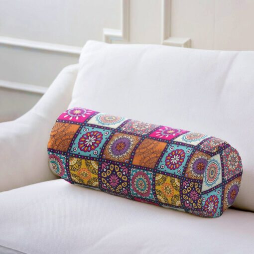 Vibrant Ethnic Bolster Mandala Magic for Comfort and Style - Image 2