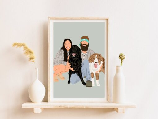 Personalized Family Portrait Capture Your Cherished Moments with a Custom Illustration - Image 4