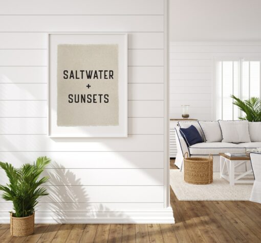 Coastal Serenity Saltwater, Sunsets, and Surf on Canvas - Image 2