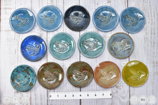 Hummingbird Ceramic Coffee Spoon Rest and Trinket Dish Handmade Stoneware Pottery Gift in Vibrant Hues - Image 5