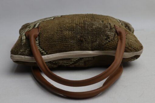 Bohemian Rhapsody A Symphony of Wool, Leather, and Ethnic Charm in a Unique 10x14" Handbag (No. 62) - Image 3