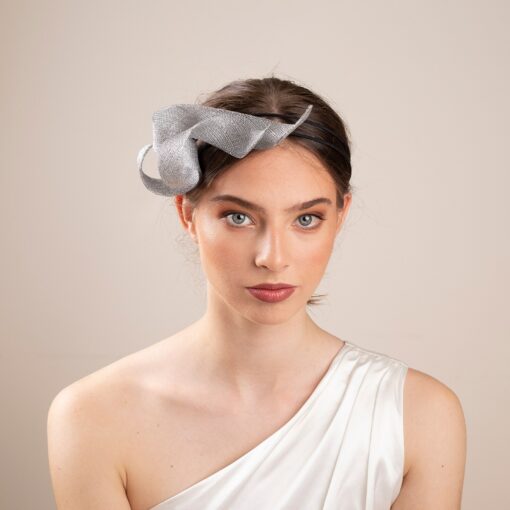 Exquisite Bridal Silver Fascinator Adorn Your Wedding Ensemble with Grace and Elegance - Image 6