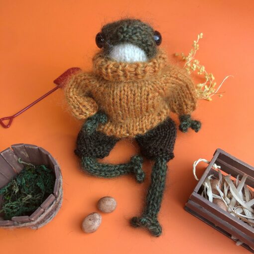 Mr. Hopper the Knitted Frog A Hoppy Companion for All Ages - Image 3