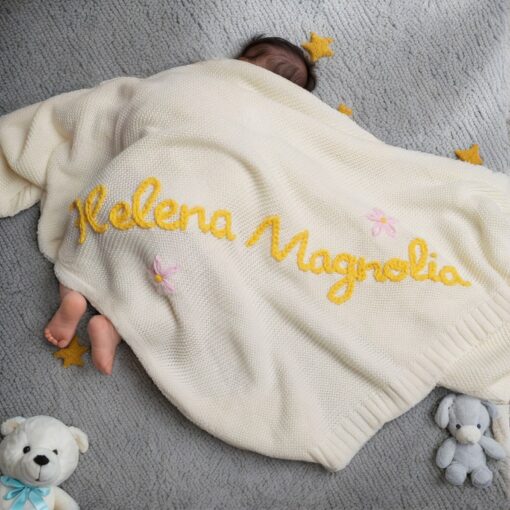 Personalized Embroidered Baby Blanket A Cherished Keepsake for Your Little One - Image 2