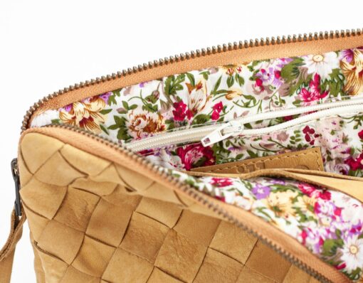 The Chloe Handcrafted Leather Wallet Clutch with Zippered Phone Case - Image 2