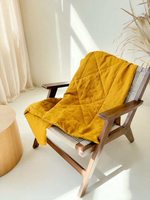 Bohemian Rhapsody Linen Quilted Bedspread for a Serene Sanctuary - Image 6