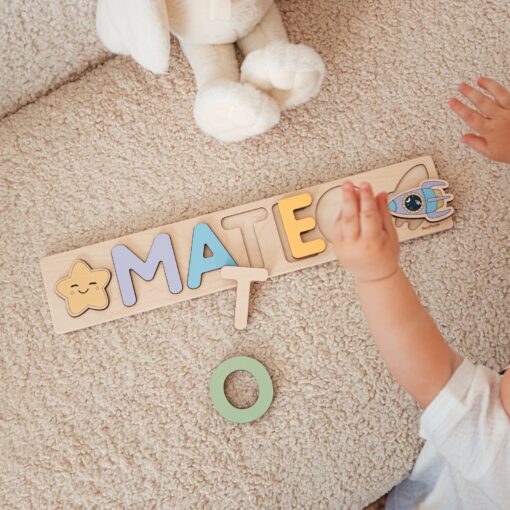 Personalized Wooden Name Puzzle A Cherished Gift for Little Explorers - Image 2