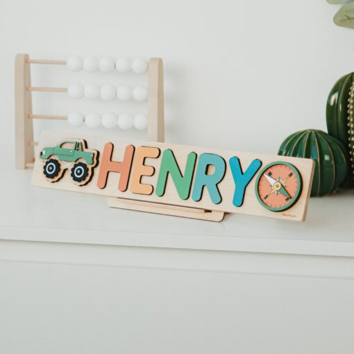 Personalized Wooden Name Puzzle A Cherished Gift for Baby Showers, First Birthdays, and Montessori Play - Image 4